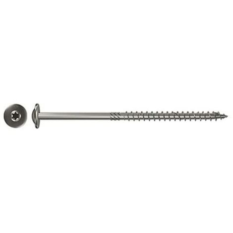fischer Power-Fast FPF-WT 6,0 x 120 A2P – Viti per costruzione in legno con filettatura parziale e testa piatta, per costruzione in legno, acciaio inossidabile – 100 pezzi – Art. n. 657436