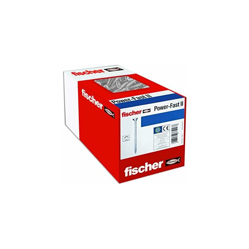 Image of Fischer - Power-Fast ii - scatola de viti speciali per legno 4,5x70mm, per avvitare de legno, collegare de legno massiccio o fissare parti in legno