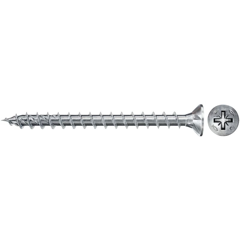 670400 Viti per Legno, Bianche, 500 Pezzi - Fischer