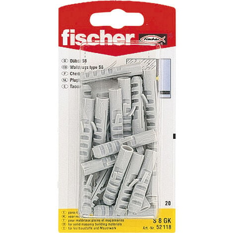 Fischer S 8 GK Spreizdübel 40 mm 8 mm 52118 20 St.