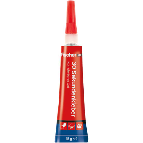 Fischer Sekundenkleber 15 g Korrigierbarer Sekundenkleber Sekundenkleber
