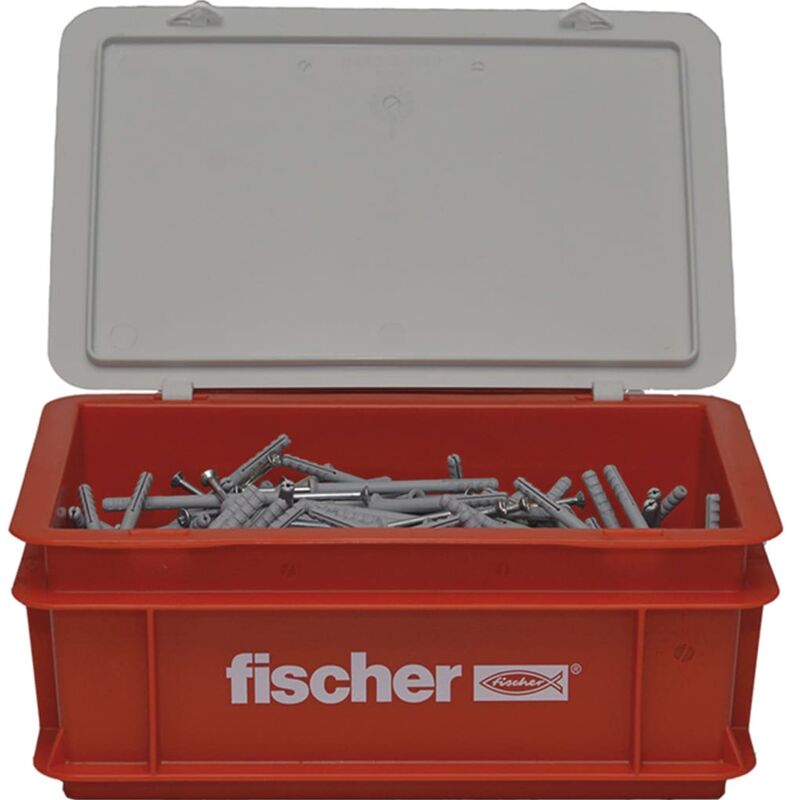 

Fischer Set de tornillos clavos con tapones N8x60 200 pzas