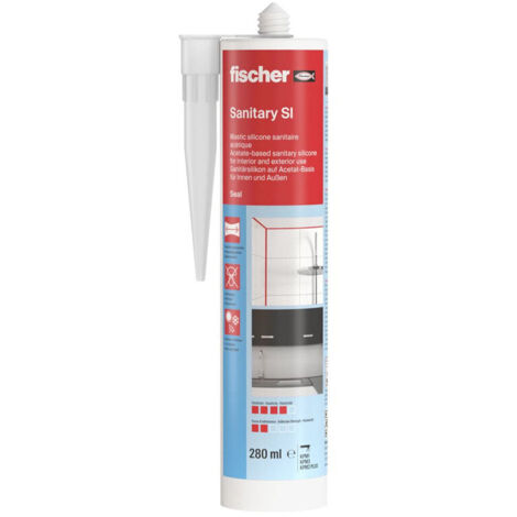 Fischer SI transparent mastic silicone spécial sanitaires