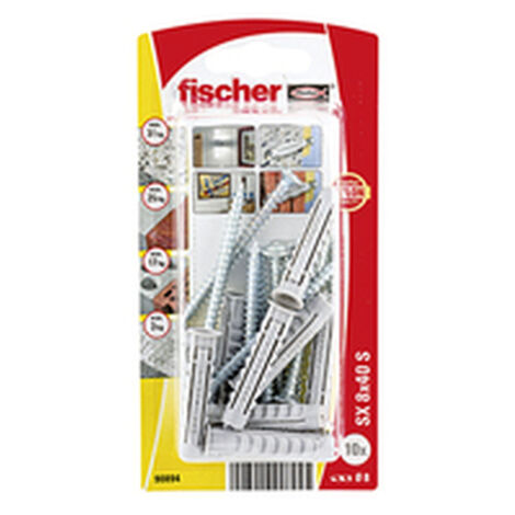 FISCHER SX Tappi a vite Ø8x40mm - Blister 10 unità 568122