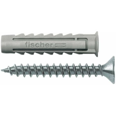 Fischer Taco Plastico Gris Sxt .6*30+Tornillo 4.5*40 (Caja 100U