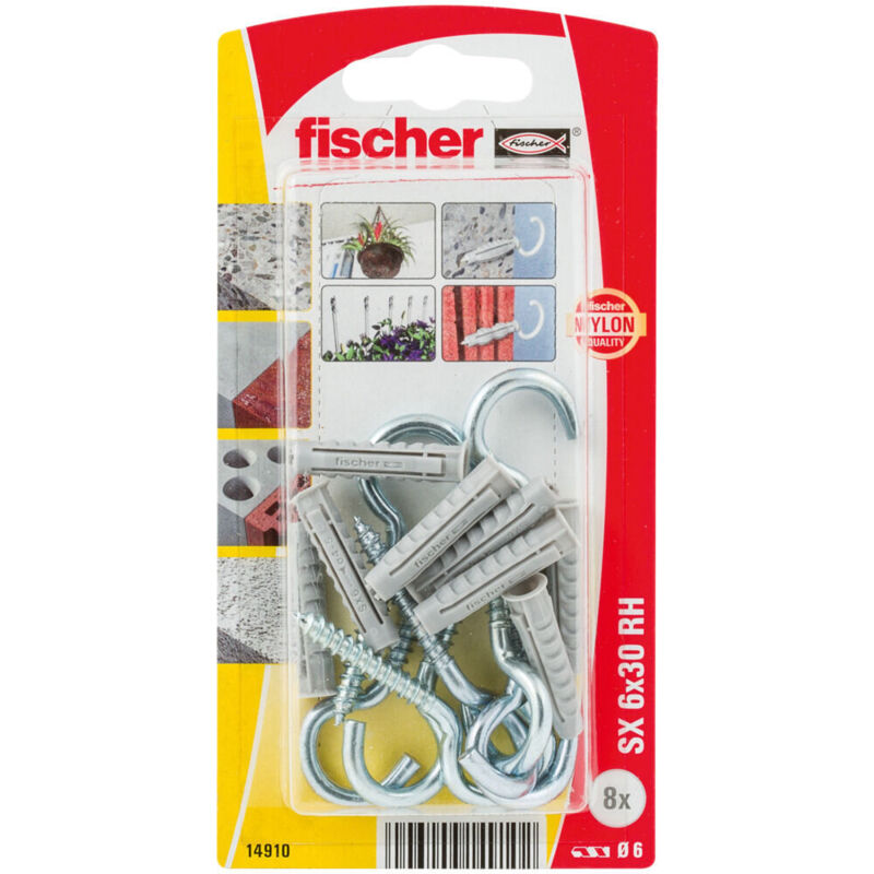 FISCHER blister 8 taco+ hemb. ab. sx 630 hak 14910 fische , Blister 8 Taco+ Hemb. Ab. Sx 6x30 Hak 14910 Fische de la marca Fischer.