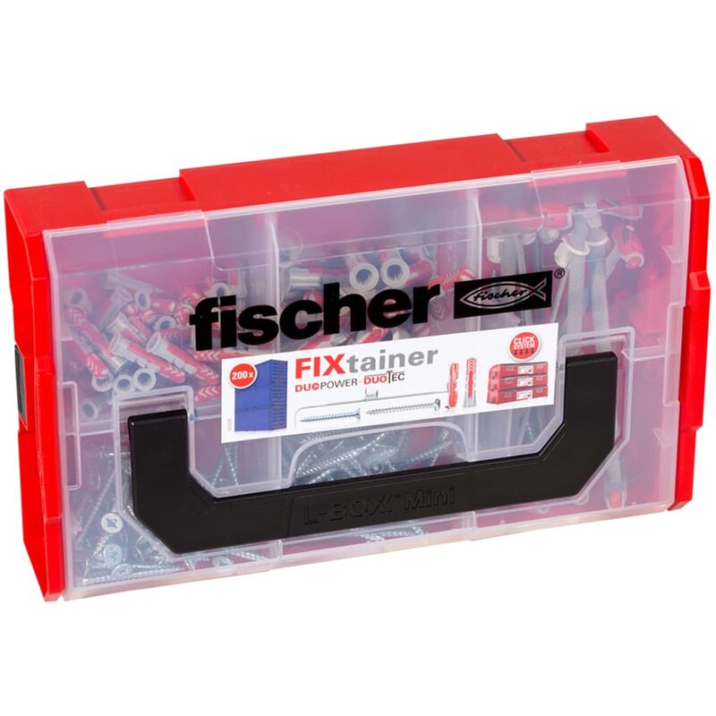 

Tacos de pared y tornillos FIXtainer DUOPOWER/DUOTEC 200 pzas - Fischer