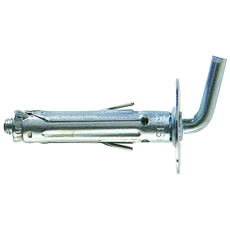 Tassello in acciaio con gancio corto sbs - sbs 9/8 ø mm.9x45 gancio mm.10