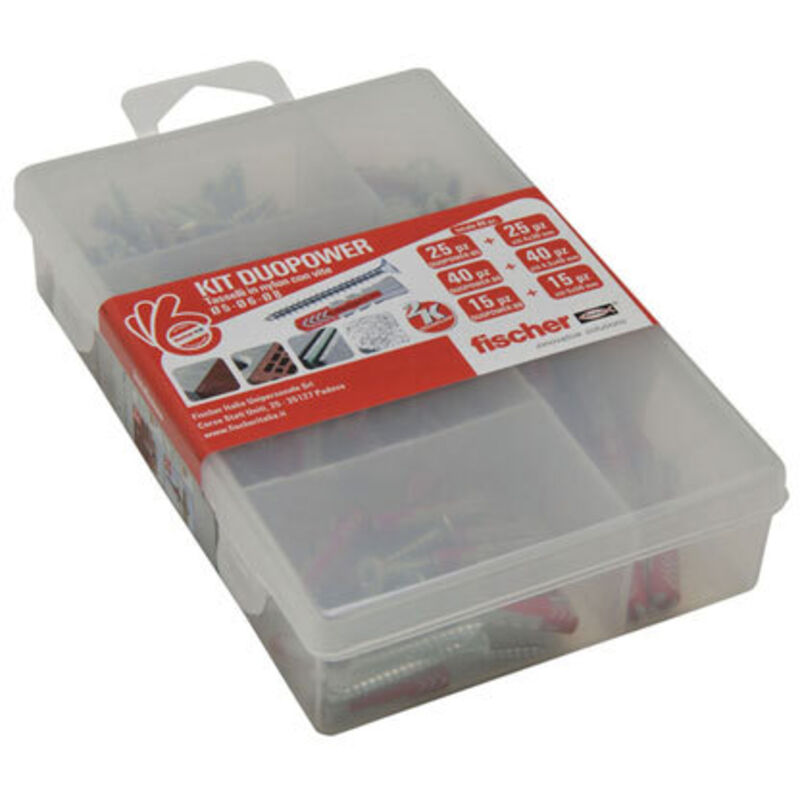 Tasselli Nylon Duopower Kit 80pz Fischer