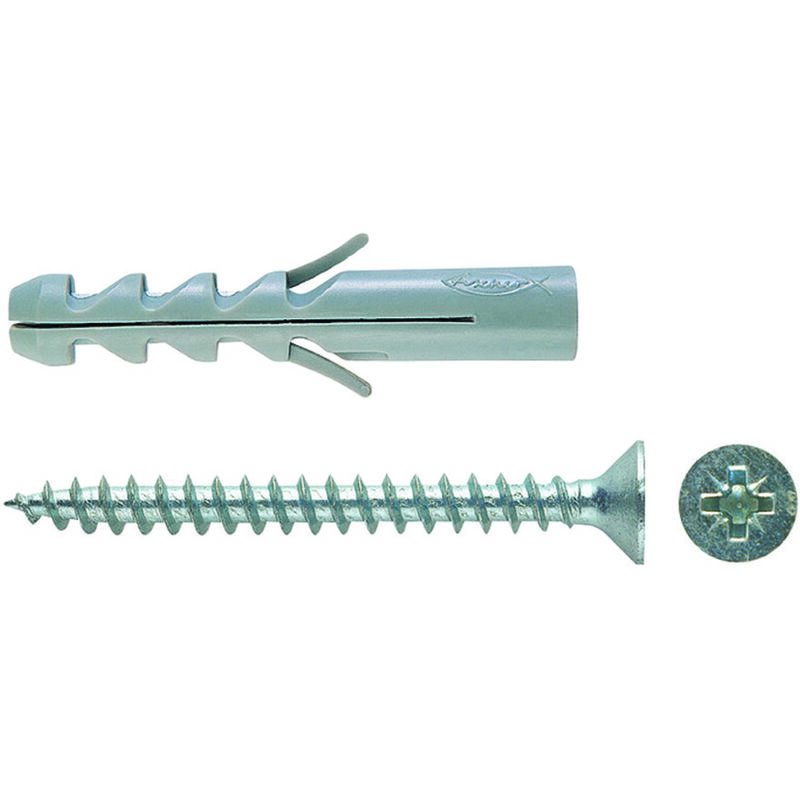 Tassello in nylon con vite s-v - ø mm.6x30 vite mm.4,5x40