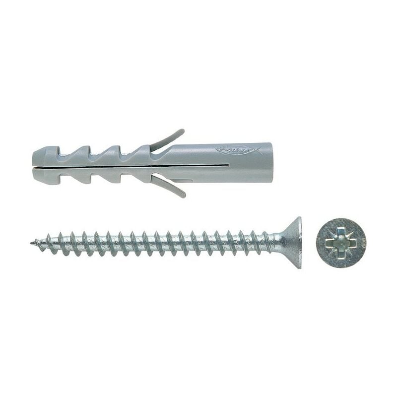 Tasselli nylon s 5 v con vite (100 Pz.)