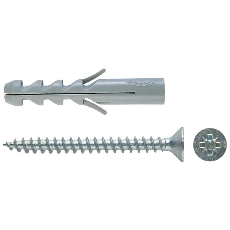 Tassello in nylon con vite s-v - ø mm.6x30 vite mm.4,5x40