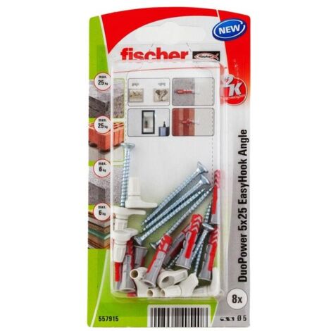 Fischer Tasselli DuoPower Easy Hook Alcayata 5x25