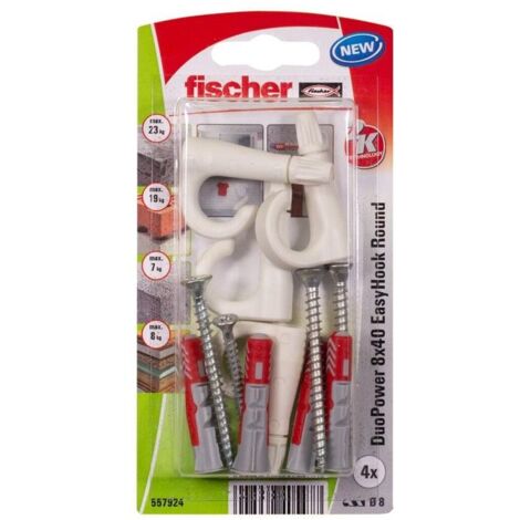 Fischer Tasselli DuoPower Easy Hook Round 8