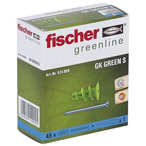 Fischer tasselli per cartongesso, GK green S, 45 pezzi, 524869