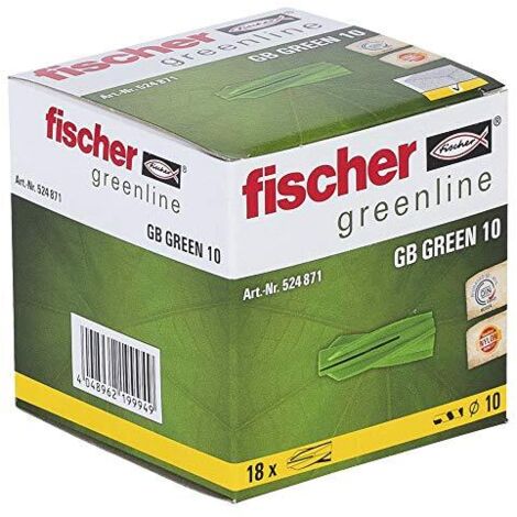 Fischer tasselli per cemento GB GREEN GAS 10, 18 pezzi, 524871