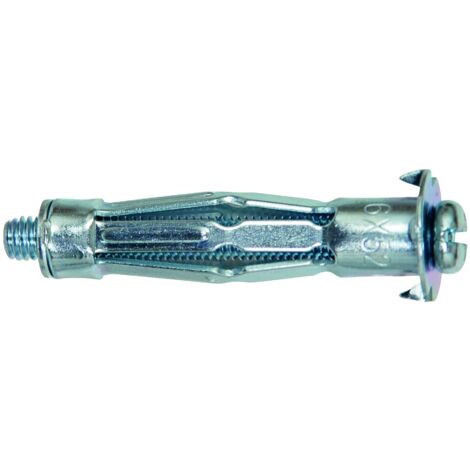 Fischer Tassello in metallo HM 6X80 S con vite metrica per lastre e pannelli, 50 pezzi