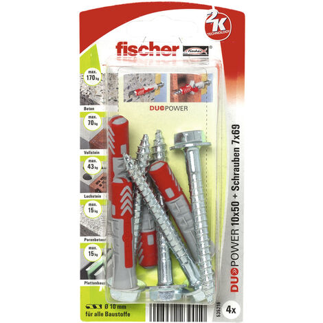 FISCHER Universaldübel Duopower 10x50 S K (4 Stk)