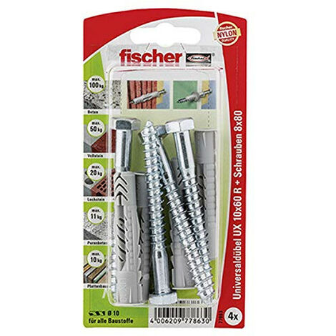fischer UX 10 x 60 RS K Universaldübel 60 mm 10 77863 1 Set (77863)