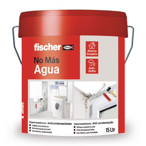 fischer - Weißer Anti-Feuchtigkeits- und Anti-Schimmel-Innenanstrich 15L