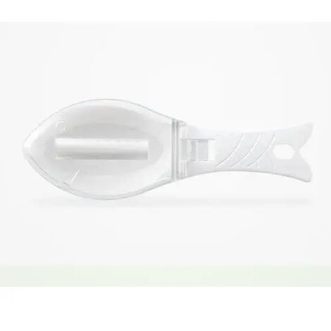 Fischhautbürste, Schaberbürste, Fischschuppenbürste, Raspel, Schnellzerlegung, Fischmesser, Reinigung, Schälen, Hautschaber, Fischschupper, weiß
