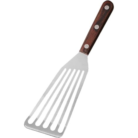 Fischspatel, dünner Schlitzspatel aus Edelstahl, hitzebeständiger Schlitzwender zum Wenden und Braten