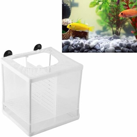 Fish Incubator Mesh Box Aquarium Breeding Hatchery Fish Tank Isolation Box Young Fish Farm Incubator with Isolation Panel