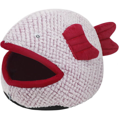 Fish Shape Soft And Comfortable Warm Cat Bed 40X35X35CM (Red) 1PCS