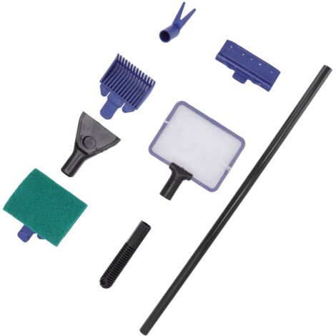 Fish Tank Cleaning Tool Multifunctional 5 in 1 Aquarium Cleaning Kit with Support Pole and Handle