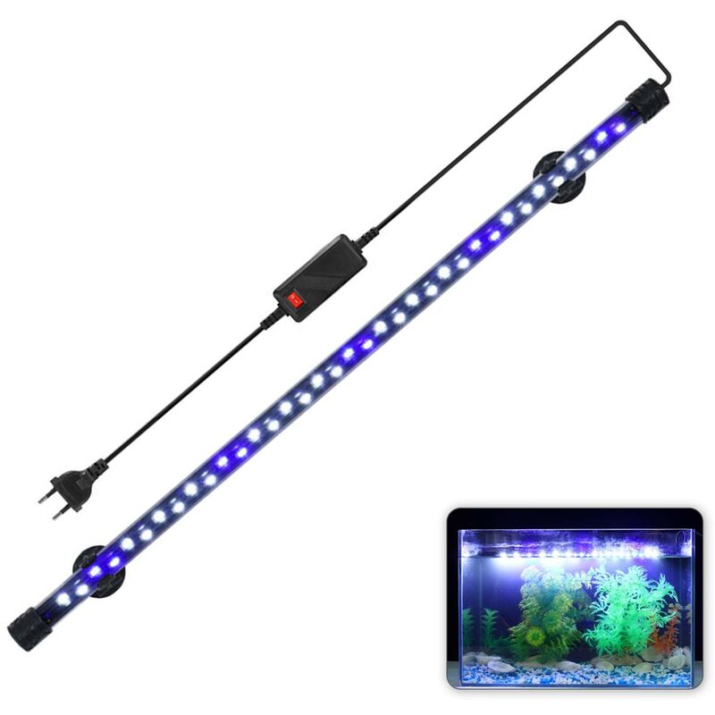 Fish Tank Light Led Aquarium Light Lumieres Submersibles Lumiere Sous-Marine, Bleu Clair Et Blanc Eu