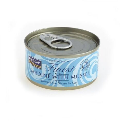 Fish4Cats - Sardina con cozza verde - Cibo umido per gatti 70 g
