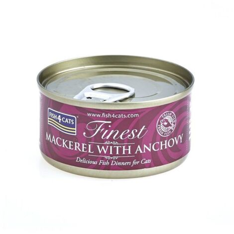 Fish4Cats - Sgombro con acciughe - Cibo umido per gatti 70 g