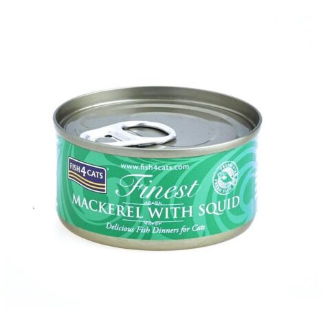 Fish4Cats - Sgombro con calamari - Cibo umido per gatti 70 g