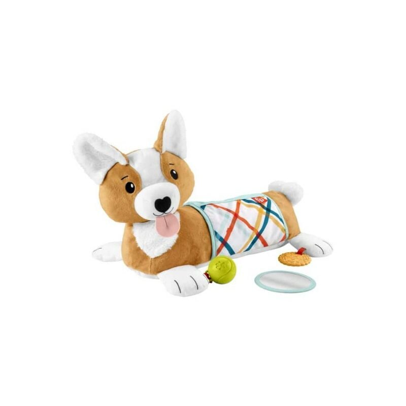 Mattel - Fisher-Price Cuscino Corgi Tummy Time 3 in 1