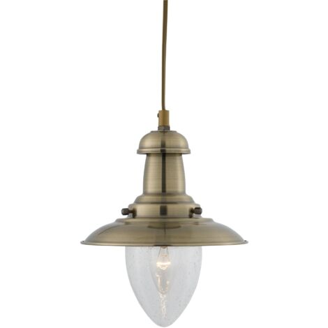 Fisherman Baby lanterne en laiton antique effet goutte d'eau verre vieux laiton clair