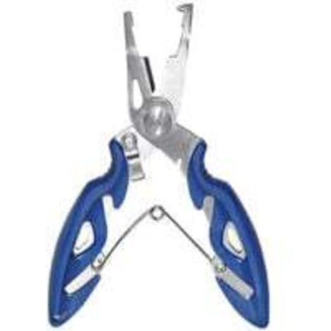 Fishing pliers for braided line, lure cutter, hook remover, fishing tool, fish cutting tool, multi-functional pliers, 1 piece (blue)