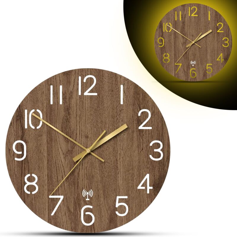 Horloge Fishtec Wood & Light