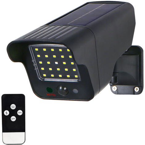 FISHTEC Projecteur Solaire 250 Lumens Caméra Factice 3 Modes