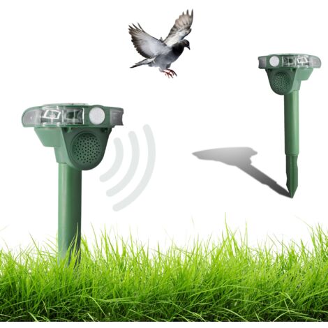 Fishtec – Répulsif ultrasons solaire pour animaux nuisibles – Détecteur de mouvement 120° – Résistant aux intempéries – Distance max 8 mètres