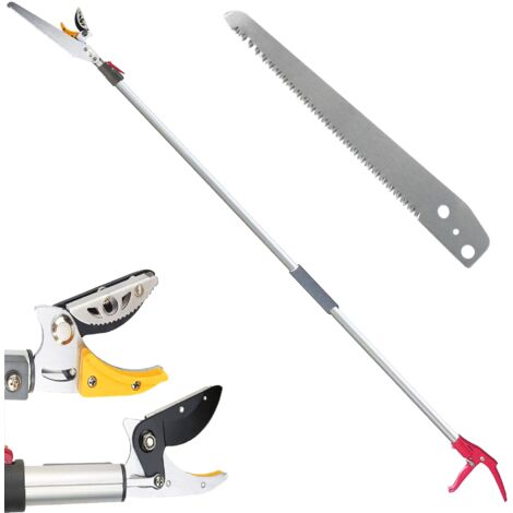 Fishtec – Sécateur télescopique 30 cm – Lame en acier pour coupe nette – Manche en aluminium léger – Système de verrouillage sécurisé