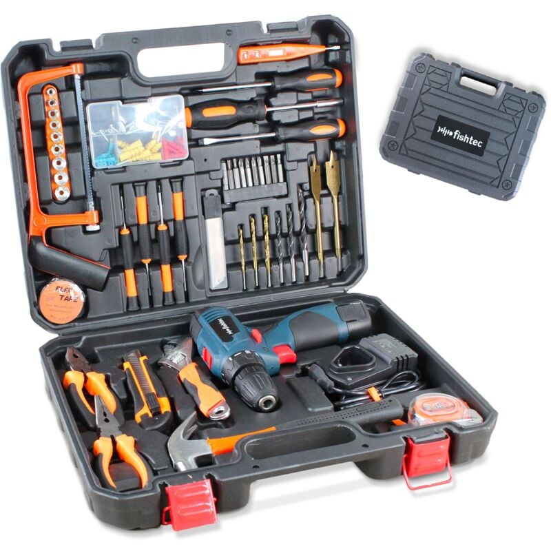 Valise à Outils Fishtec Perceuse - Visseuse - Dévisseuse