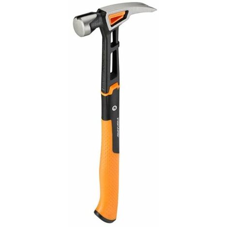 Fiskars 1020215 Martillo Universal IsoCore XL, para Clavar Clavos, 39 cm, 0.95 Kg, Naranja/Negro