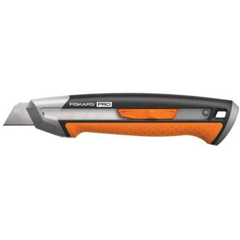 Fiskars – Cutter CarbonMax 18mm – Lames cassables pour coupe nette – Système de chargement frontal – Corps métallique pour durabilité