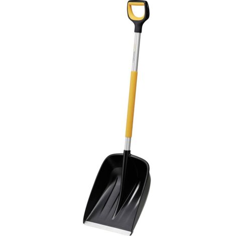 Fiskars 1057177 - Pala per neve X-series in metallo nero e arancione, lama 36,2 cm