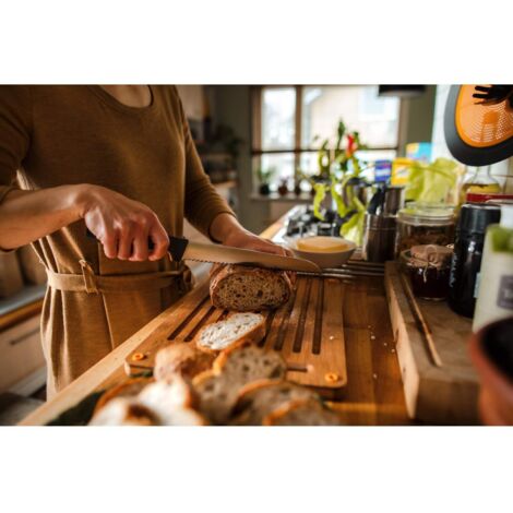Fiskars 1057538 Coltello da pane Nero Lunghezza 342 mm
