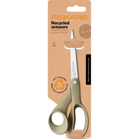 FISKARS Ciseaux recyclés ReNew - lames en acier inoxydable - 21 cm