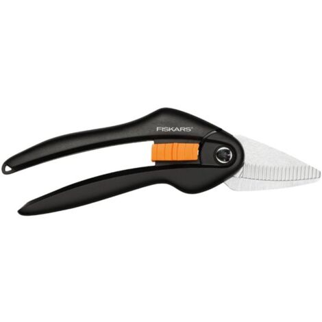 Fiskars – Cisaille universelle – Lame en acier carbone striée – Poignée ergonomique en fibres de verre – Coupe jusqu'à 22 mm
