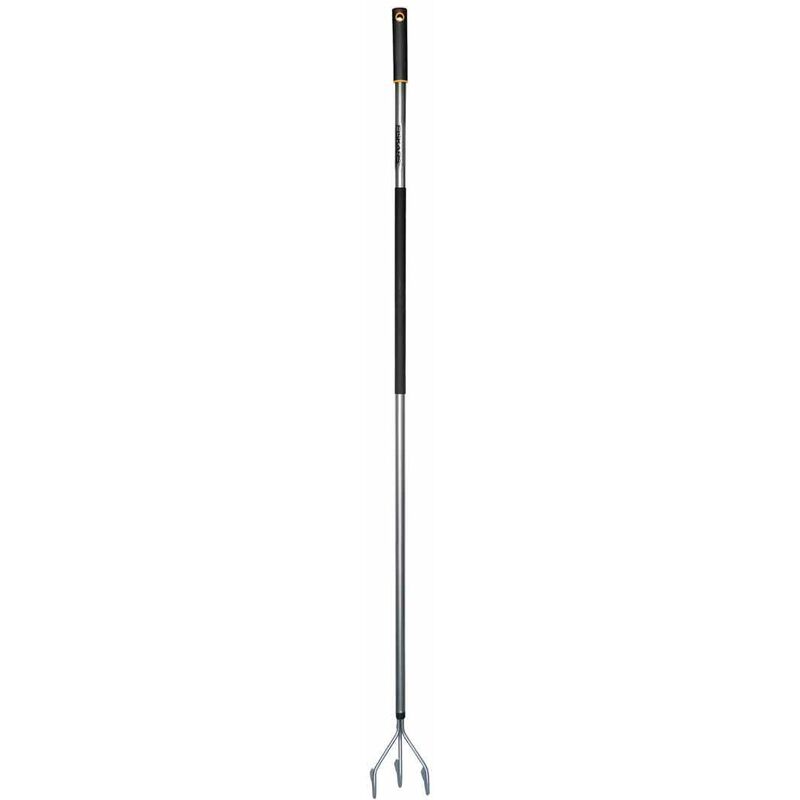 

Cultivador de jardín ergonómico Longitud: 165 cm, púas de acero/Mango de aluminio, Gris/Negro, 1001301 - Fiskars