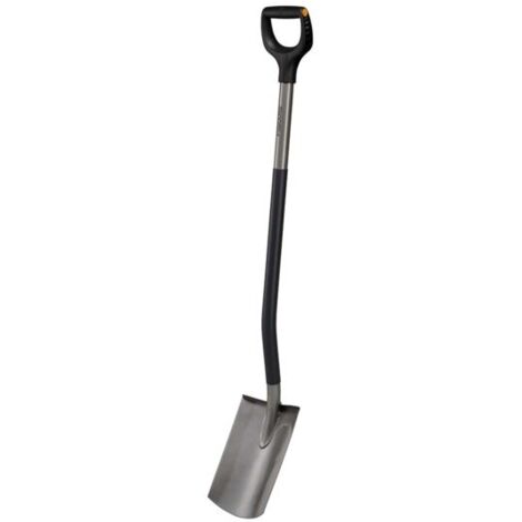 Fiskars Ergonomischer grauer gerader Spaten