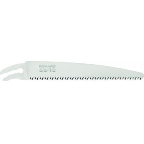 Fiskars – Lame de scie à main 24 cm – Double denture 2,5 mm pour bois vert et bois mort – Remplacement facile sans outils